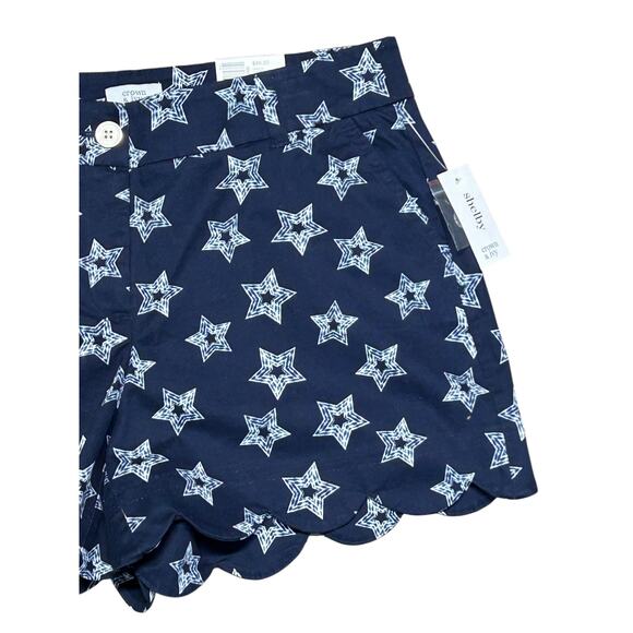 Crown & Ivy NWT Size 10 Scalloped Star Shorts Women’s Casual Summer‎ Shorts - Picture 5 of 7